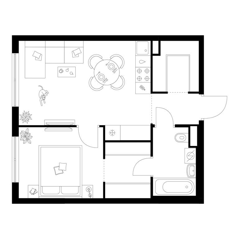 1-BD Apartment Sale, 41.1 sq. m. at Kavkazskiy Bulvar 51, Kavkazsky Boulevard, 51с3, Moscow, Russia #1 1-BD Apartment Sale, 41.1 sq. m. at Kavkazskiy Bulvar 51, Kavkazsky Boulevard, 51с3, Moscow, Russia #1