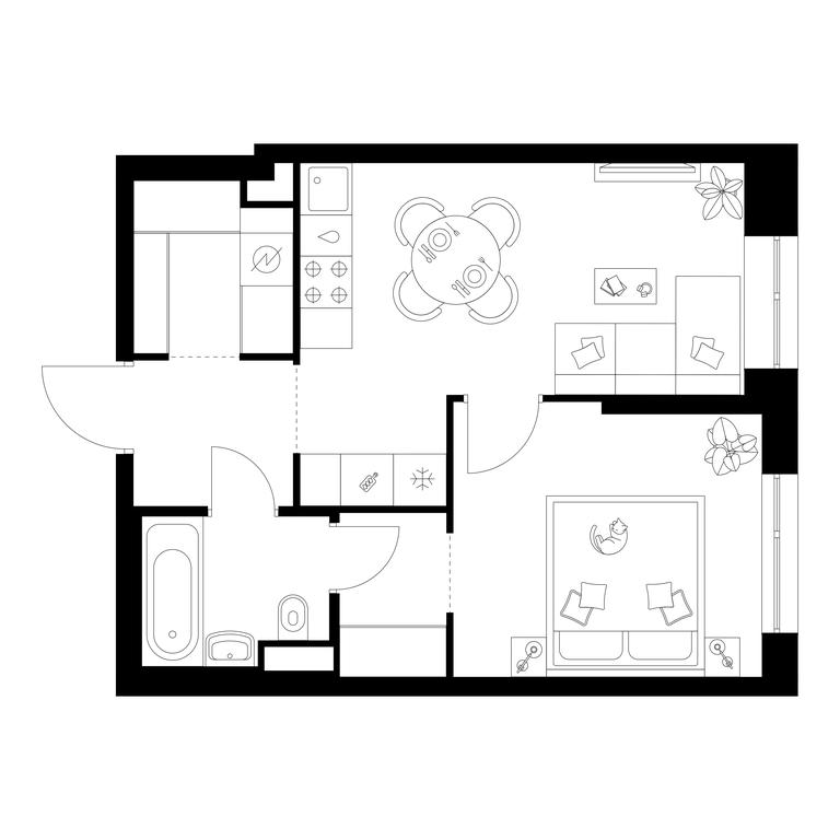 1-BD Apartment Sale, 37.5 sq. m. at Kavkazskiy Bulvar 51, Kavkazsky Boulevard, 51с3, Moscow, Russia #1 1-BD Apartment Sale, 37.5 sq. m. at Kavkazskiy Bulvar 51, Kavkazsky Boulevard, 51с3, Moscow, Russia #1