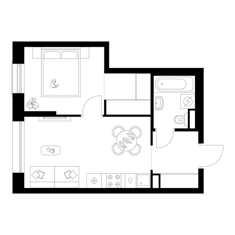 1-BD Apartment Sale, 34.9 sq. m. at Moskvoreche, Kotlyakovskaya Street, Moscow, Russia #1 1-BD Apartment Sale, 34.9 sq. m. at Moskvoreche, Kotlyakovskaya Street, Moscow, Russia #1