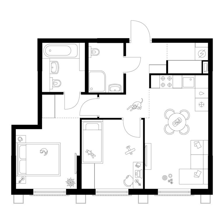 2-BD Apartment Sale, 49.9 sq. m. at Moskvoreche, Kotlyakovskaya Street, Moscow, Russia #1 2-BD Apartment Sale, 49.9 sq. m. at Moskvoreche, Kotlyakovskaya Street, Moscow, Russia #1
