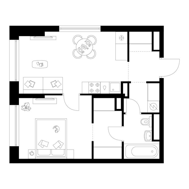 1-BD Apartment Sale, 42.8 sq. m. at Moskvoreche, Kotlyakovskaya Street, Moscow, Russia #1 1-BD Apartment Sale, 42.8 sq. m. at Moskvoreche, Kotlyakovskaya Street, Moscow, Russia #1