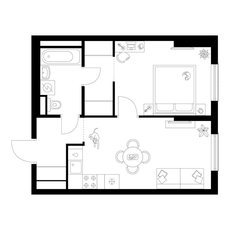 1-BD Apartment Sale, 39.3 sq. m. at Moskvoreche, Kotlyakovskaya Street, Moscow, Russia #1 1-BD Apartment Sale, 39.3 sq. m. at Moskvoreche, Kotlyakovskaya Street, Moscow, Russia #1
