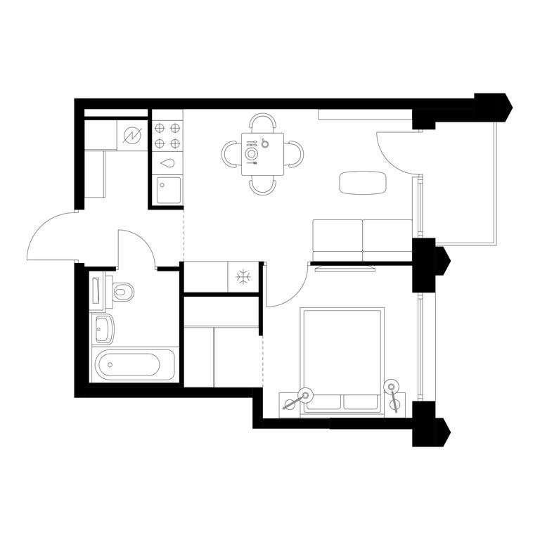 1-BD Apartment Sale, 34.6 sq. m. at Businovskiy Park, Izhorskaya Street, 6с5, Moscow, Russia #1 1-BD Apartment Sale, 34.6 sq. m. at Businovskiy Park, Izhorskaya Street, 6с5, Moscow, Russia #1