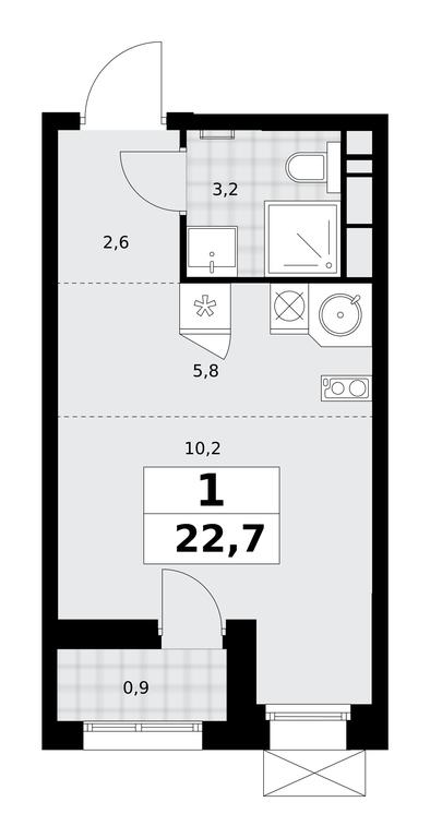 Apartment Sale, 22.7平方米 at Buninskie Kvartaly, Akademika Semyonova Street, 22, Moscow, Russia #1 Apartment Sale, 22.7平方米 at Buninskie Kvartaly, Akademika Semyonova Street, 22, Moscow, Russia #1
