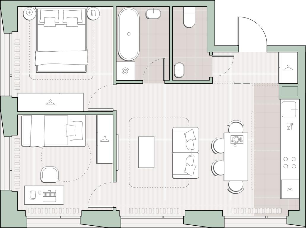 2-BD Apartment Sale, 54.5平方米 at Sreda na Lobachevskogo, Ochakovskoye Highway, Moscow, Russia #1 2-BD Apartment Sale, 54.5平方米 at Sreda na Lobachevskogo, Ochakovskoye Highway, Moscow, Russia #1