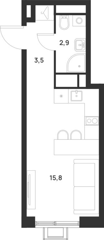 Apartment Sale, 22.2 sq. m. at Газопровод, Sosenskoye Settlement, Moscow, Russia #1 Apartment Sale, 22.2 sq. m. at Газопровод, Sosenskoye Settlement, Moscow, Russia #1