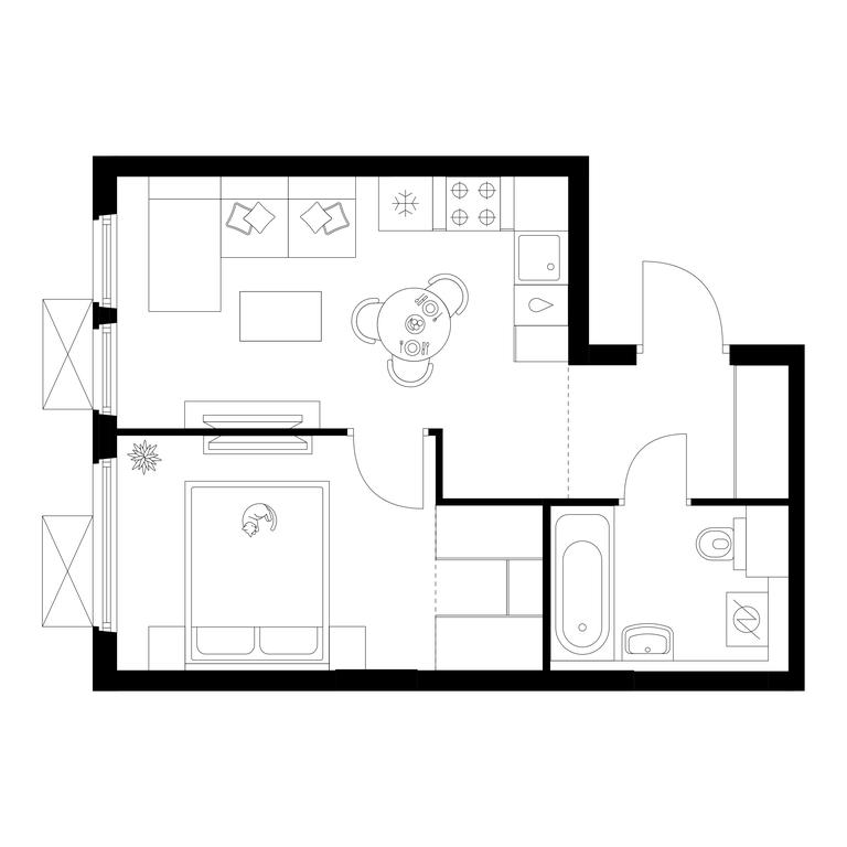 1-BD Apartment Sale, 33.9 sq. m. at Yaroslavskij kvartal, Yaroslavskiy Drive, 116, Korolyov, Moscow Region, Russia #1 1-BD Apartment Sale, 33.9 sq. m. at Yaroslavskij kvartal, Yaroslavskiy Drive, 116, Korolyov, Moscow Region, Russia #1