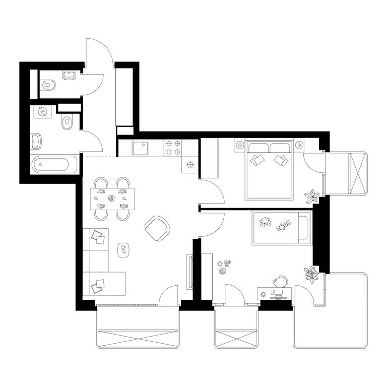 Продажа 2-комн. квартиры, 54,7 м² в ЖК «Иртышский Квартал», 2-й Иртышский проезд, Москва, Россия #1 Продажа 2-комн. квартиры, 54,7 м² в ЖК «Иртышский Квартал», 2-й Иртышский проезд, Москва, Россия #1