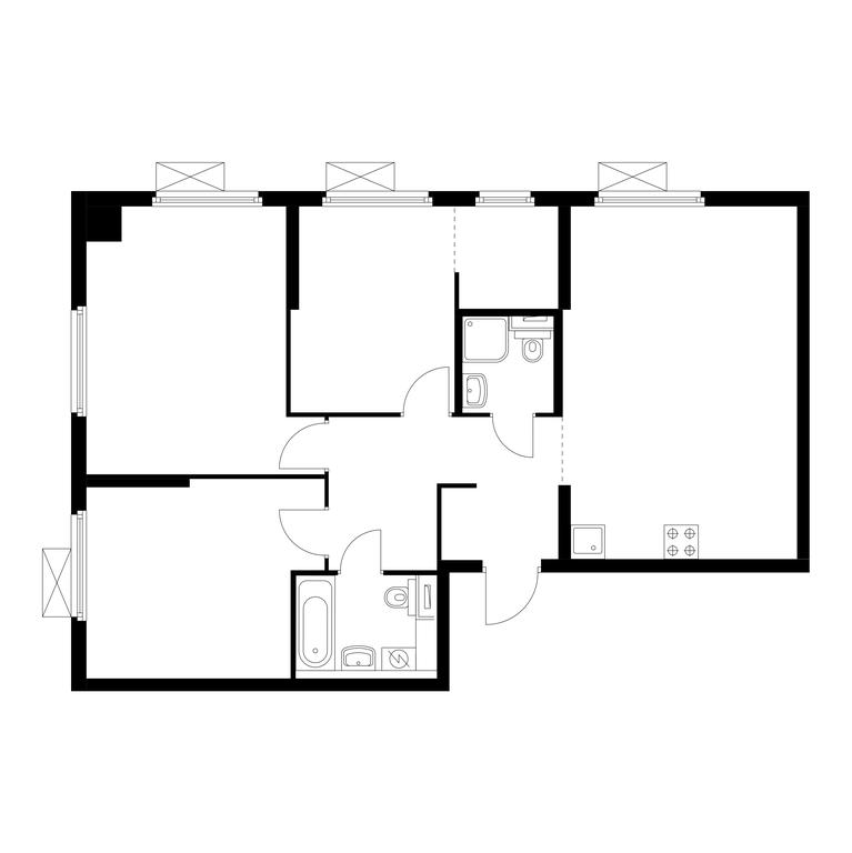 3-BD Apartment Sale, 85.5平方米 at Amurskiy Park, Амурская улица, 2с11, Москва, Россия #1 3-BD Apartment Sale, 85.5平方米 at Amurskiy Park, Амурская улица, 2с11, Москва, Россия #1