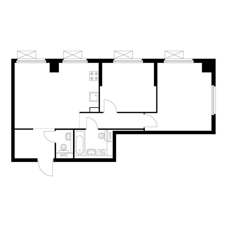 2-BD Apartment Sale, 62.9 sq. m. at Amurskiy Park, Амурская улица, 2с11, Москва, Россия #1 2-BD Apartment Sale, 62.9 sq. m. at Amurskiy Park, Амурская улица, 2с11, Москва, Россия #1