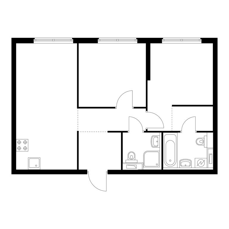 2-BD Apartment Sale, 57.9 sq. m. at Holland Park, Volokolamskoye Highway, 71/13к1, Moscow, Russia #1