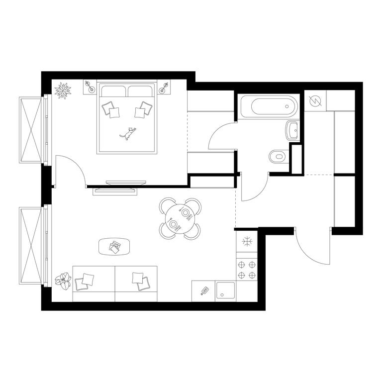 1-BD Apartment Sale, 41.5 sq. m. at Irtyshskiy Kvartal, 2nd Irtyshsky Drive, Moscow, Russia #1 1-BD Apartment Sale, 41.5 sq. m. at Irtyshskiy Kvartal, 2nd Irtyshsky Drive, Moscow, Russia #1