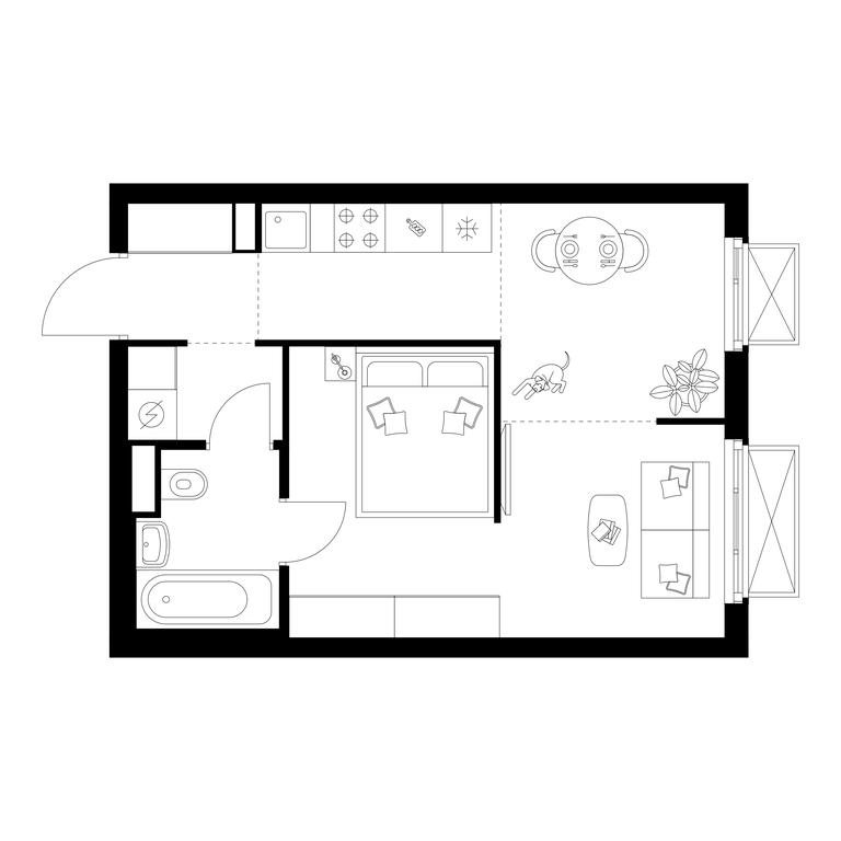 1-BD Apartment Sale, 34.6 sq. m. at Irtyshskiy Kvartal, 2nd Irtyshsky Drive, Moscow, Russia #1 1-BD Apartment Sale, 34.6 sq. m. at Irtyshskiy Kvartal, 2nd Irtyshsky Drive, Moscow, Russia #1