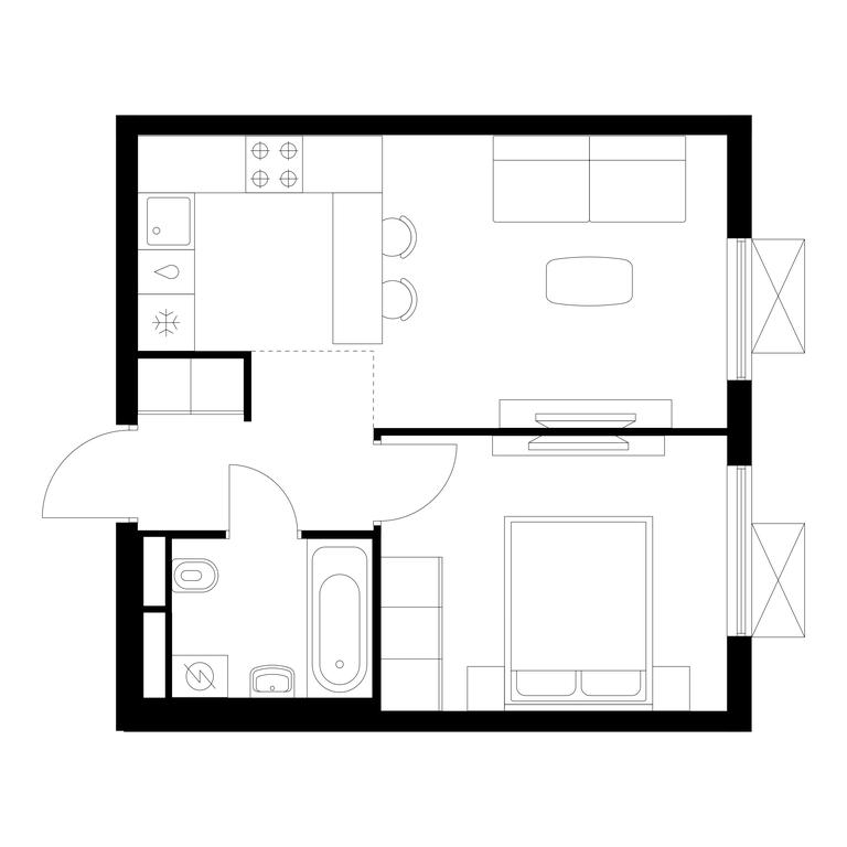 1-BD Apartment Sale, 35.8 sq. m. at Yauza Park, ulitsa Kolontsova, 4, Mytischi, Moscow Region, Russia #1 1-BD Apartment Sale, 35.8 sq. m. at Yauza Park, ulitsa Kolontsova, 4, Mytischi, Moscow Region, Russia #1