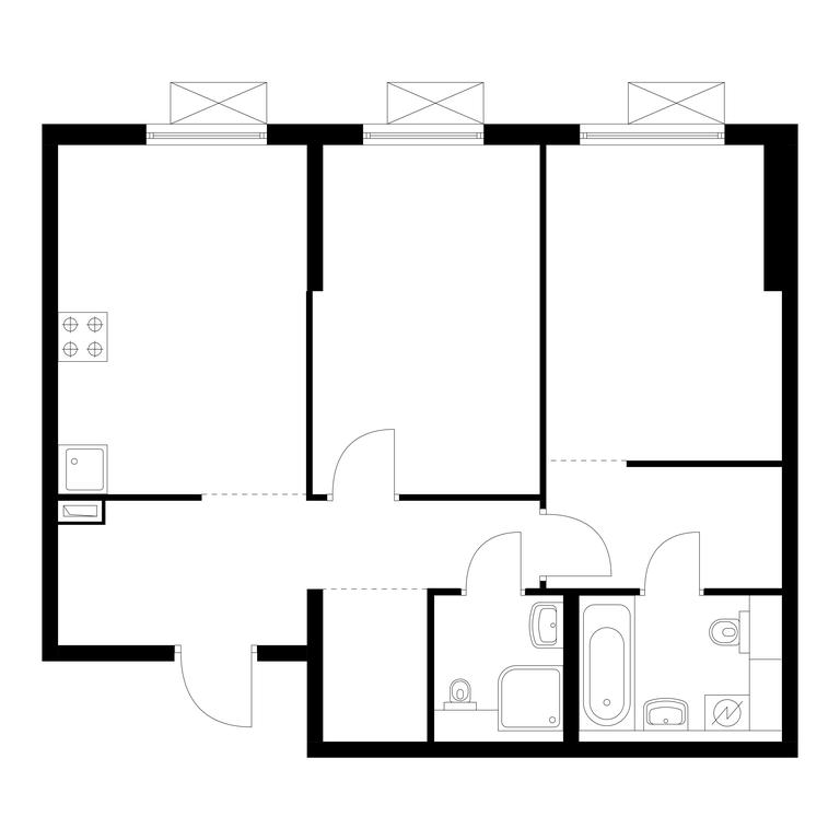 2-BD Apartment Sale, 58.1 sq. m. at Liublinskiy Park, Lyublinskaya Street, 78к2, Moscow, Russia #1