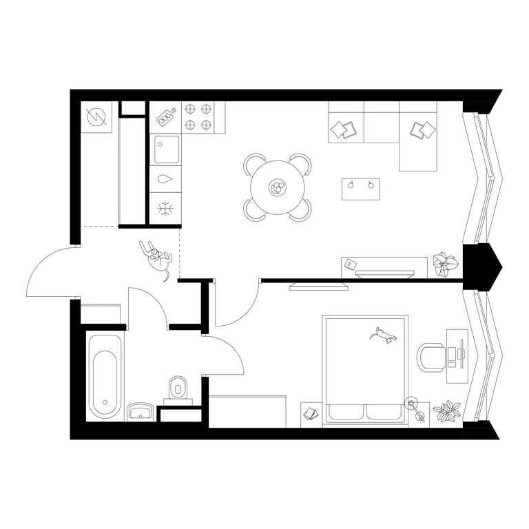 1-BD Apartment Sale, 41.8平方米 at Matveevskiy Park, Ochakovskoye Highway, вл3с11, Moscow, Russia #1