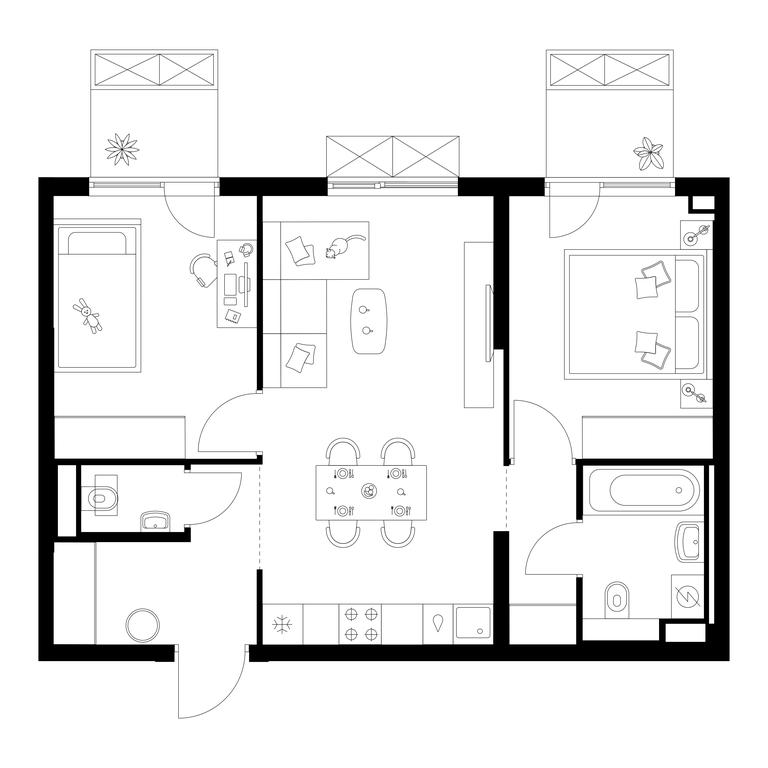 2-BD Apartment Sale, 53.9平方米 at Salarevo Park, Salaryevskaya Street, 8к1, Moskovskiy Settlement, Moscow, Russia #1 2-BD Apartment Sale, 53.9平方米 at Salarevo Park, Salaryevskaya Street, 8к1, Moskovskiy Settlement, Moscow, Russia #1
