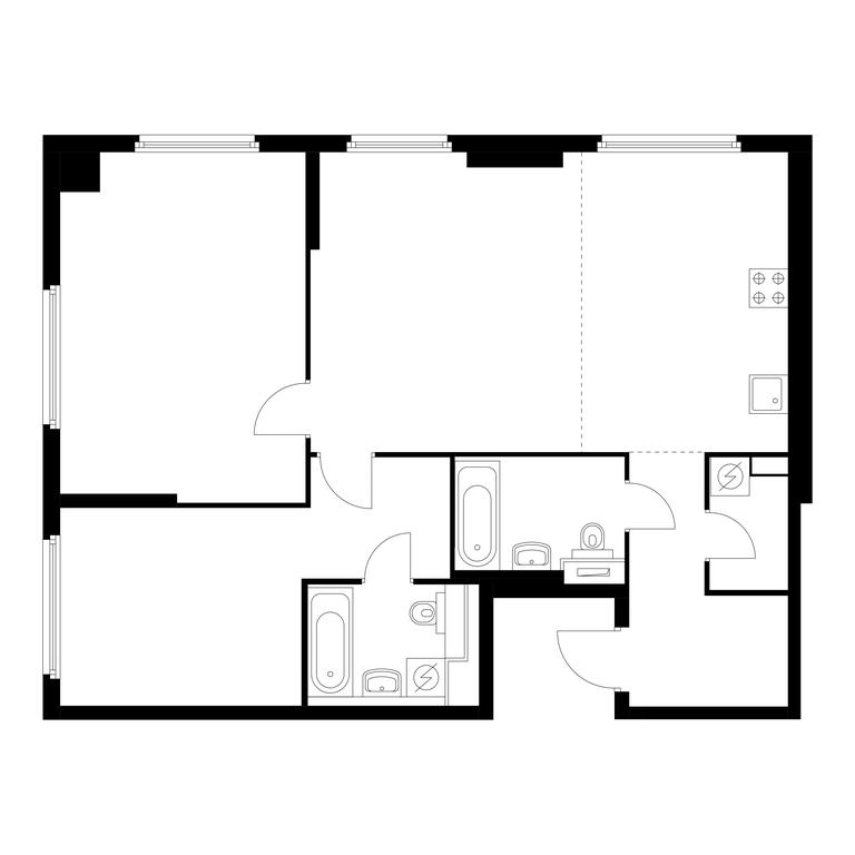 2-BD Apartment Sale, 87.8平方米 at Barklaya 6, Barklaya Street, 6, Moscow, Russia #1
