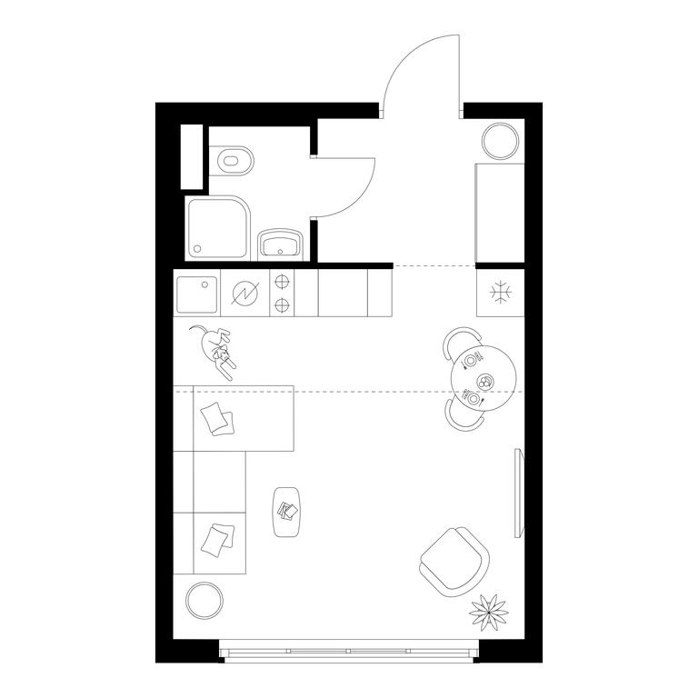 Apartment Sale, 26 sq. m. at Irtyshskiy Kvartal, 2nd Irtyshsky Drive, Moscow, Russia #1