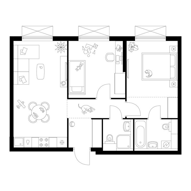 2-BD Apartment Sale, 56.7 sq. m. at Michurinskiy Park, Ozyornaya Street, 44А, Moscow, Russia #1 2-BD Apartment Sale, 56.7 sq. m. at Michurinskiy Park, Ozyornaya Street, 44А, Moscow, Russia #1