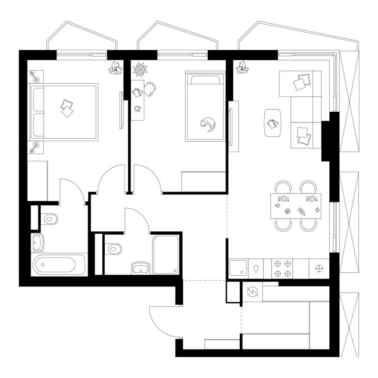 2-BD Apartment Sale, 62.9 sq. m. at Michurinskiy Park, Ozyornaya Street, 44А, Moscow, Russia #1 2-BD Apartment Sale, 62.9 sq. m. at Michurinskiy Park, Ozyornaya Street, 44А, Moscow, Russia #1