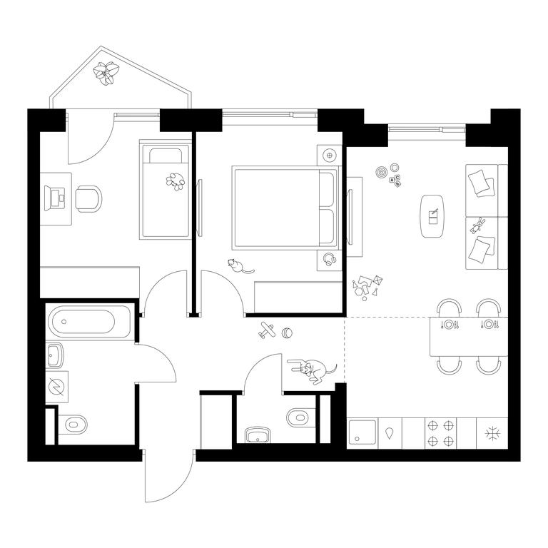 2-BD Apartment Sale, 50.3 sq. m. at Michurinskiy Park, Ozyornaya Street, 44А, Moscow, Russia #1 2-BD Apartment Sale, 50.3 sq. m. at Michurinskiy Park, Ozyornaya Street, 44А, Moscow, Russia #1