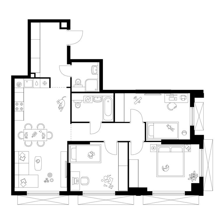 3-BD Apartment Sale, 83.6 sq. m. at Michurinskiy Park, Ozyornaya Street, 44А, Moscow, Russia #1 3-BD Apartment Sale, 83.6 sq. m. at Michurinskiy Park, Ozyornaya Street, 44А, Moscow, Russia #1