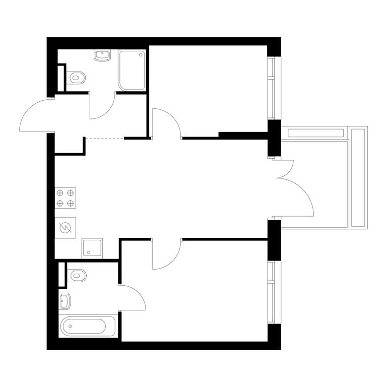2-BD Apartment Sale, 49.6平方米 at Ilinskie Luga, Zapovednaya Street, 1, posyolok Ilyinskoye-Usovo, Krasnogorsk City District, Moscow Region, Russia #2 2-BD Apartment Sale, 49.6平方米 at Ilinskie Luga, Zapovednaya Street, 1, posyolok Ilyinskoye-Usovo, Krasnogorsk City District, Moscow Region, Russia #2