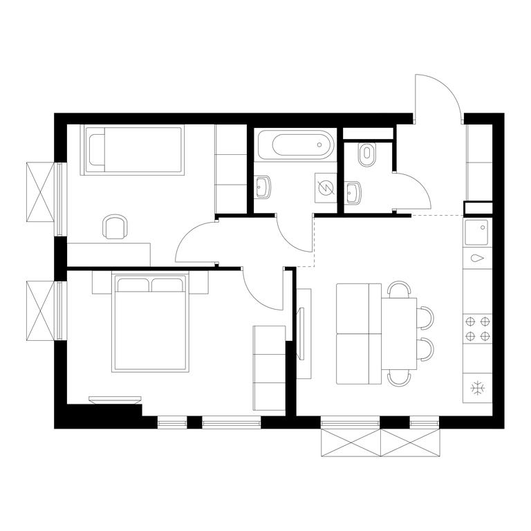 2-BD Apartment Sale, 47.5 sq. m. at Yauza Park, ulitsa Kolontsova, 4, Mytischi, Moscow Region, Russia #1 2-BD Apartment Sale, 47.5 sq. m. at Yauza Park, ulitsa Kolontsova, 4, Mytischi, Moscow Region, Russia #1