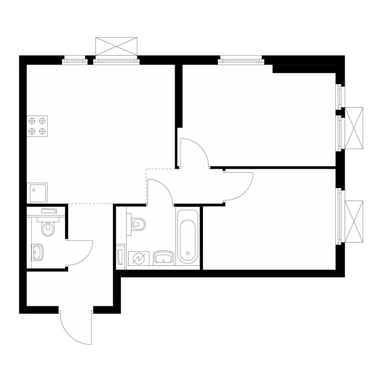 2-BD Apartment Sale, 51.7平方米 at Mitinskiy Les, Muravskaya Street, 44А, Moscow, Russia #1 2-BD Apartment Sale, 51.7平方米 at Mitinskiy Les, Muravskaya Street, 44А, Moscow, Russia #1