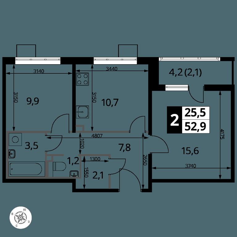 2-BD Apartment Sale, 53平方米 at Pervyi Lermontovskiy, zhiloy kompleks 1-y Lermontovskiy, Lyubertsy, Moscow Region, Russia #2 2-BD Apartment Sale, 53平方米 at Pervyi Lermontovskiy, zhiloy kompleks 1-y Lermontovskiy, Lyubertsy, Moscow Region, Russia #2