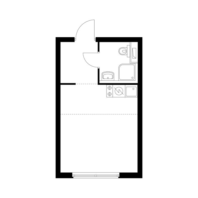 Apartment Sale, 22.5平方米 at Holland Park, Volokolamskoye Highway, 71/13к1, Moscow, Russia #1