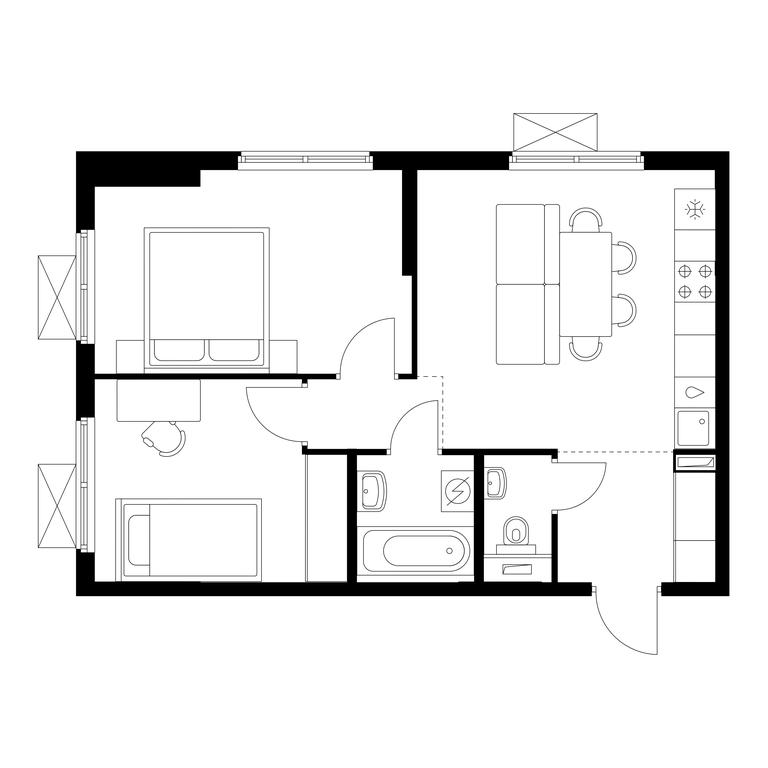 2-BD Apartment Sale, 49.8 sq. m. at Volzhskiy Park, 1st Grayvoronovsky Drive, 3с11, Moscow, Russia #1 2-BD Apartment Sale, 49.8 sq. m. at Volzhskiy Park, 1st Grayvoronovsky Drive, 3с11, Moscow, Russia #1