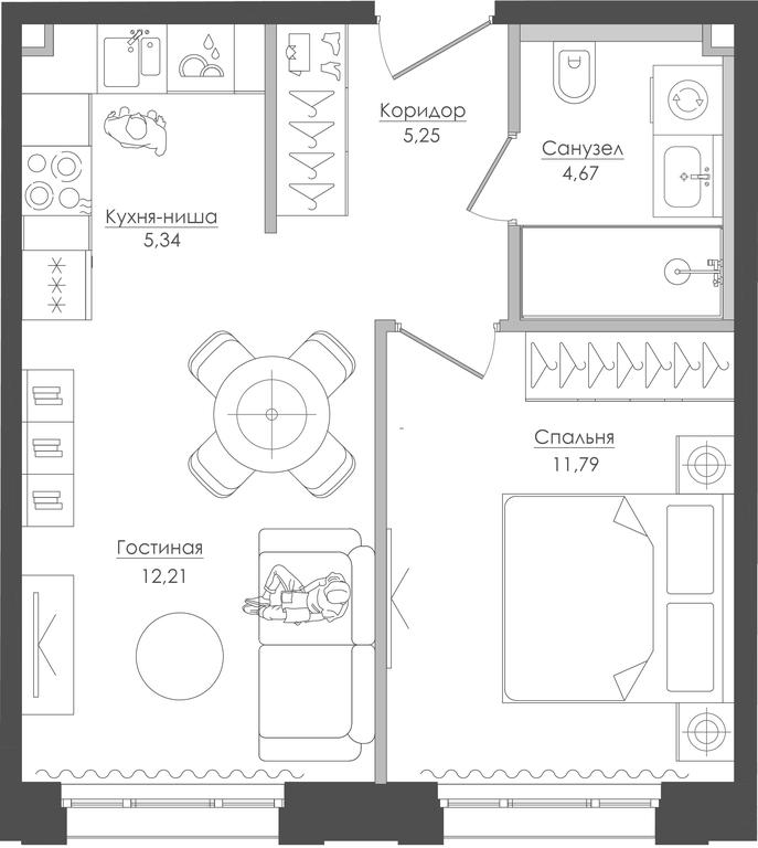 1-BD Apartment Sale, 39.26平方米 at Seliger City, Ilmenskiy Drive, 14к3, Moscow, Russia #1 1-BD Apartment Sale, 39.26平方米 at Seliger City, Ilmenskiy Drive, 14к3, Moscow, Russia #1