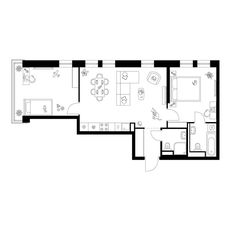 2-BD Apartment Sale, 63.1 sq. m. at Moskvoreche, Kotlyakovskaya Street, Moscow, Russia #1 2-BD Apartment Sale, 63.1 sq. m. at Moskvoreche, Kotlyakovskaya Street, Moscow, Russia #1