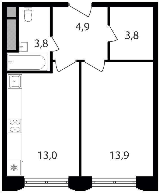 1-BD Apartment Sale, 39.4 sq. m. at Varshavskie Vorota, Varshavskoye Highway, 141, Moscow, Russia #1 1-BD Apartment Sale, 39.4 sq. m. at Varshavskie Vorota, Varshavskoye Highway, 141, Moscow, Russia #1