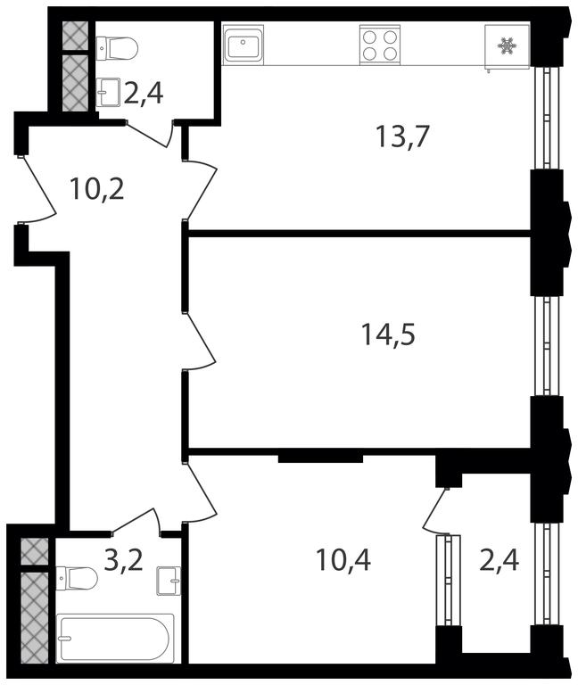 2-BD Apartment Sale, 56.8 sq. m. at Varshavskie Vorota, Varshavskoye Highway, 141, Moscow, Russia #1 2-BD Apartment Sale, 56.8 sq. m. at Varshavskie Vorota, Varshavskoye Highway, 141, Moscow, Russia #1
