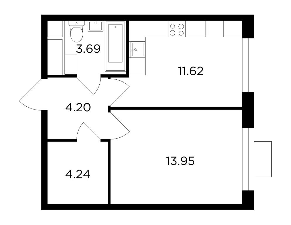 1-BD Apartment Sale, 37.7 sq. m. at Odingrad. Kvartal "Semeynyi", жилой комплекс Одинград квартал Семейный, Одинцово, Московская область, Россия #1 1-BD Apartment Sale, 37.7 sq. m. at Odingrad. Kvartal "Semeynyi", жилой комплекс Одинград квартал Семейный, Одинцово, Московская область, Россия #1