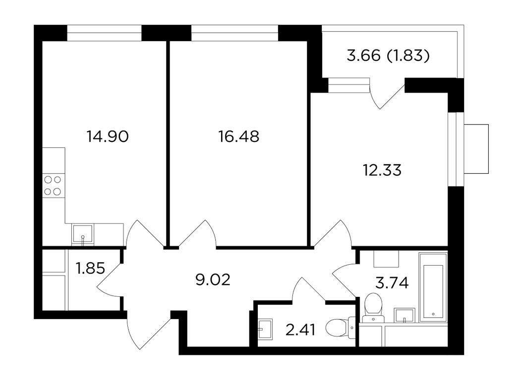 Продажа 2-комн. квартиры, 62,6 м² в ЖК «Одинград. Квартал «Семейный»», жилой комплекс Одинград квартал Семейный, Одинцово, Московская область, Россия #1 Продажа 2-комн. квартиры, 62,6 м² в ЖК «Одинград. Квартал «Семейный»», жилой комплекс Одинград квартал Семейный, Одинцово, Московская область, Россия #1