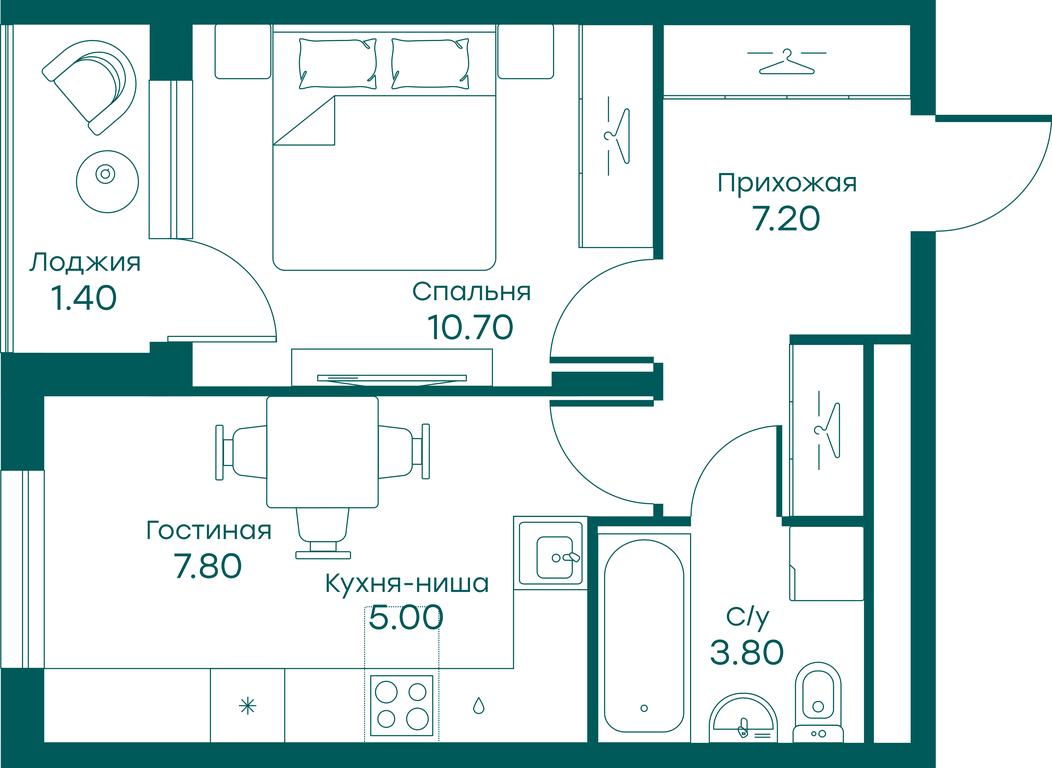 1-BD Apartment Sale, 34.4 sq. m. at Ravnovesie, zhiloy kompleks Ravnovesiye, selo Perkhushkovo, Odintsovskiy City District, Moscow Region, Russia #1 1-BD Apartment Sale, 34.4 sq. m. at Ravnovesie, zhiloy kompleks Ravnovesiye, selo Perkhushkovo, Odintsovskiy City District, Moscow Region, Russia #1