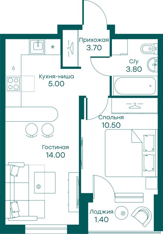1-BD Apartment Sale, 36.8平方米 at Ravnovesie, zhiloy kompleks Ravnovesiye, selo Perkhushkovo, Odintsovskiy City District, Moscow Region, Russia #1 1-BD Apartment Sale, 36.8平方米 at Ravnovesie, zhiloy kompleks Ravnovesiye, selo Perkhushkovo, Odintsovskiy City District, Moscow Region, Russia #1