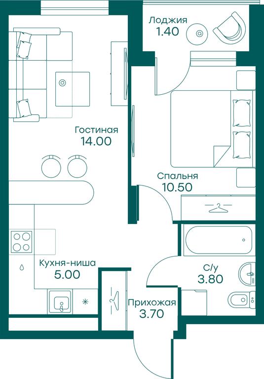 1-BD Apartment Sale, 36.5 sq. m. at Ravnovesie, zhiloy kompleks Ravnovesiye, selo Perkhushkovo, Odintsovskiy City District, Moscow Region, Russia #1 1-BD Apartment Sale, 36.5 sq. m. at Ravnovesie, zhiloy kompleks Ravnovesiye, selo Perkhushkovo, Odintsovskiy City District, Moscow Region, Russia #1