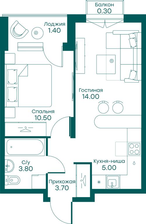 1-BD Apartment Sale, 36.5平方米 at Ravnovesie, zhiloy kompleks Ravnovesiye, selo Perkhushkovo, Odintsovskiy City District, Moscow Region, Russia #1 1-BD Apartment Sale, 36.5平方米 at Ravnovesie, zhiloy kompleks Ravnovesiye, selo Perkhushkovo, Odintsovskiy City District, Moscow Region, Russia #1