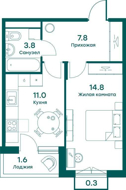Apartment Sale, 37.6 sq. m. at Ravnovesie, zhiloy kompleks Ravnovesiye, selo Perkhushkovo, Odintsovskiy City District, Moscow Region, Russia #1 Apartment Sale, 37.6 sq. m. at Ravnovesie, zhiloy kompleks Ravnovesiye, selo Perkhushkovo, Odintsovskiy City District, Moscow Region, Russia #1