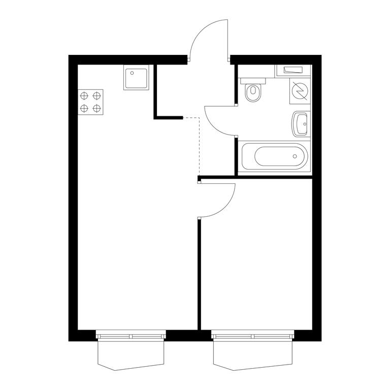 1-BD Apartment Sale, 33.1 sq. m. at Holland Park, Volokolamskoye Highway, 71/13к1, Moscow, Russia #2