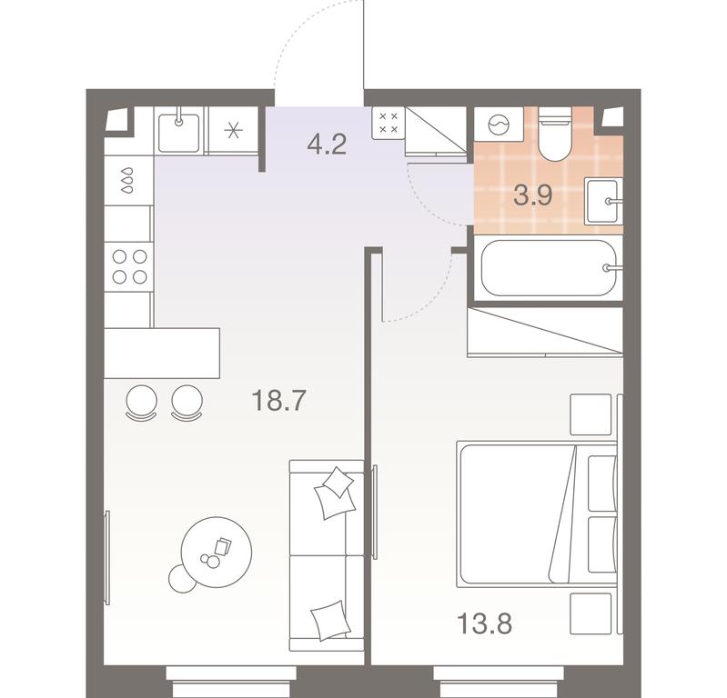 1-BD Apartment Sale, 40.8 sq. m. at Twelve, Elektrolitny Drive, 12Б, Moscow, Russia #1 1-BD Apartment Sale, 40.8 sq. m. at Twelve, Elektrolitny Drive, 12Б, Moscow, Russia #1