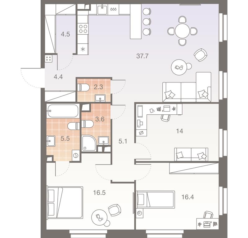 3-BD Apartment Sale, 110 sq. m. at Twelve, Elektrolitny Drive, 12Б, Moscow, Russia #1 3-BD Apartment Sale, 110 sq. m. at Twelve, Elektrolitny Drive, 12Б, Moscow, Russia #1