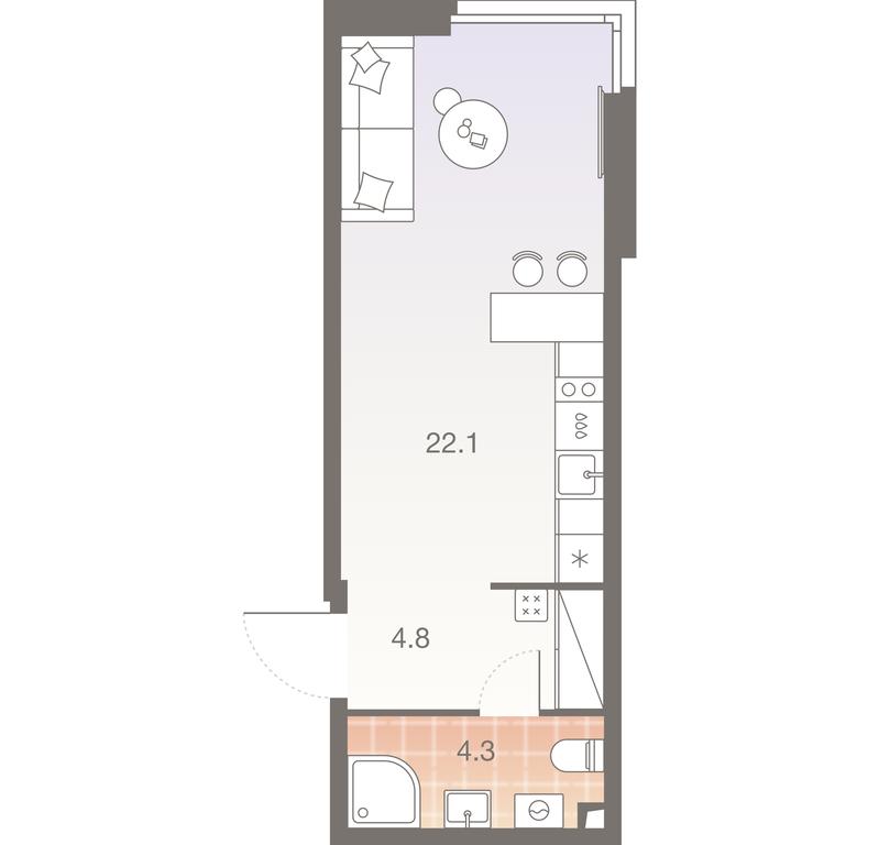 Apartment Sale, 31.2 sq. m. at Twelve, Elektrolitny Drive, 12Б, Moscow, Russia #1
