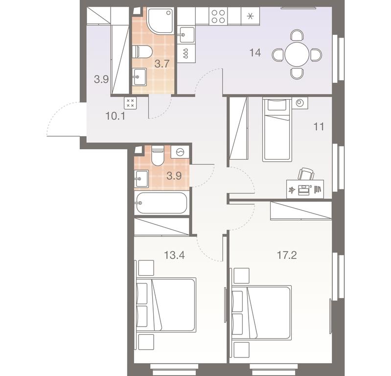 Продажа 3-комн. квартиры, 77,2 м² в ЖК «Твелв (Twelve)», Электролитный проезд, 12Б, Москва, Россия #1 Продажа 3-комн. квартиры, 77,2 м² в ЖК «Твелв (Twelve)», Электролитный проезд, 12Б, Москва, Россия #1