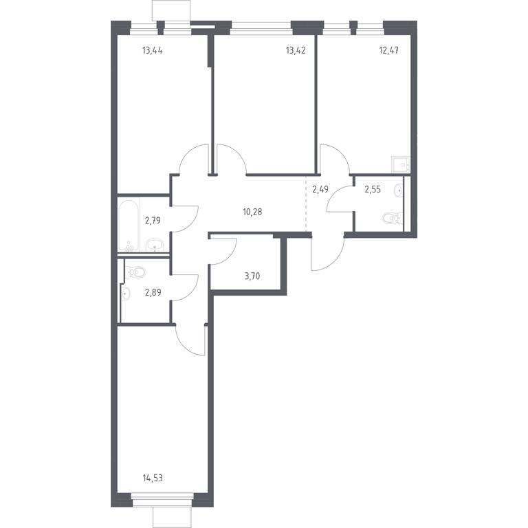 2-BD Apartment Sale, 78.56 sq. m. at Kvartal Ivakino, kvartal Ivakino, mikrorayon Klyazma-Starbeyevo, Khimki, Moscow Region, Russia #1 2-BD Apartment Sale, 78.56 sq. m. at Kvartal Ivakino, kvartal Ivakino, mikrorayon Klyazma-Starbeyevo, Khimki, Moscow Region, Russia #1